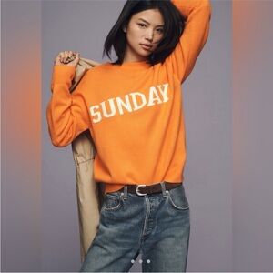 English Factory Orange 'Sunday' Sweater